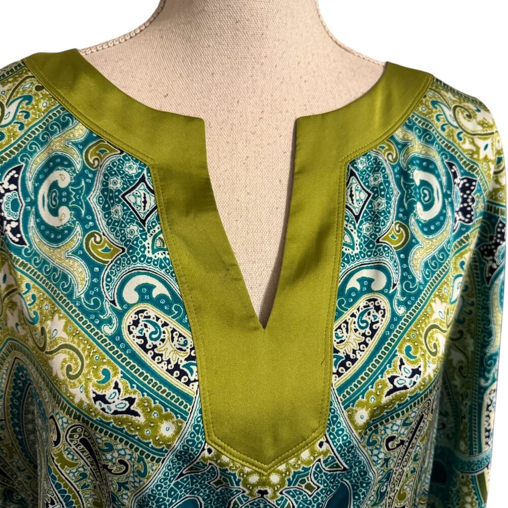 JONES NY SPRING/SUMMER GORGEOUS PRINT w/SLEEVE DETAIL TOP MEDIUM #C - Picture 2 of 8